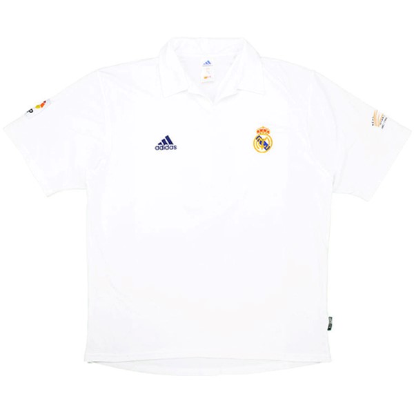 Maillot Football Real Madrid Domicile Retro 2001 2002 Blanc